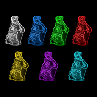 Lampe 3D League of Legends Ezreal 7 couleurs LED rouge vert bleu violet jaune cyan blanc