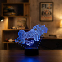 Lampe veilleuse Voiture Formule 1 décoration chambre ambiance LED