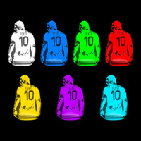 Lampe 3D Pop Culture Francesco Totti 7 couleurs LED rouge vert bleu violet jaune cyan blanc