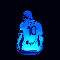 Lampe 3D LED Pop Culture Francesco Totti effet holographique fond noir
