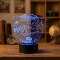 Lampe veilleuse Avion Globe Terrestre décoration chambre ambiance LED