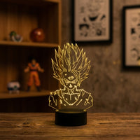 Dragon Ball Z Gohan SSJ2 Lamp used as a night light, bedroom decor and ambient lighting