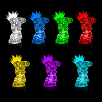 Lampe 3D Hunter x Hunter Gon Freecs Nen 7 couleurs LED rouge vert bleu violet jaune cyan blanc