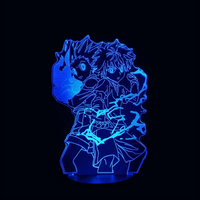 Lampe 3D LED Hunter x Hunter Gon et Kirua effet holographique fond noir