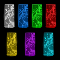 Lampe 3D Hunter x Hunter Hisoka Morow 7 couleurs LED rouge vert bleu violet jaune cyan blanc