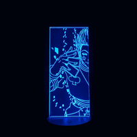 Lampe 3D LED Hunter x Hunter Hisoka Morow effet holographique fond noir