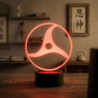 Naruto Itachi Sharingan Lamp used as a night light, bedroom decor and ambient lighting