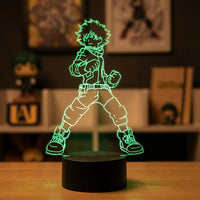 Lampe veilleuse My Hero Academia Izuku Midoriya décoration chambre ambiance LED