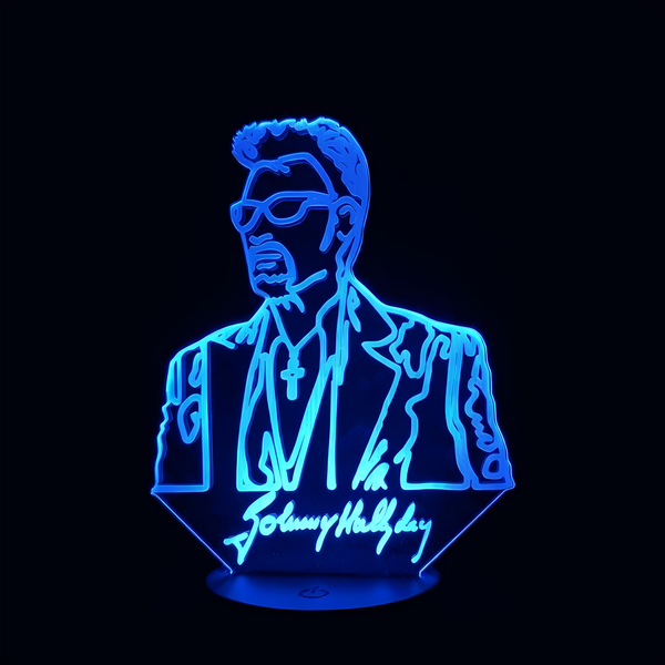 Lampe Pop Culture Johnny Hallyday Jeune