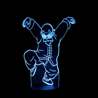 Dragon Ball Z Master Roshi (Kame Sennin) Lamp, holographic effect on a black background