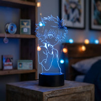 Hunter x Hunter Killua Lamp used as a night light, bedroom decor and ambient lighting