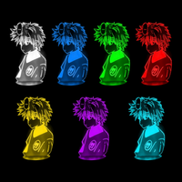 Lampe 3D Hunter x Hunter Kirua 7 couleurs LED rouge vert bleu violet jaune cyan blanc