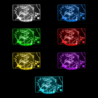 Lampe 3D Hunter x Hunter Kirua & Irumi 7 couleurs LED rouge vert bleu violet jaune cyan blanc