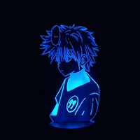 Lampe 3D LED Hunter x Hunter Kirua effet holographique fond noir