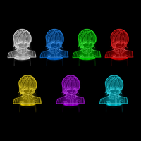 Lampe 3D Hunter x Hunter Kurapika 7 couleurs LED rouge vert bleu violet jaune cyan blanc