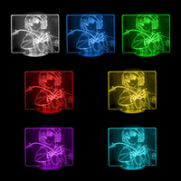 Lampe 3D Hunter x Hunter Kurapika Chaîne 7 couleurs LED rouge vert bleu violet jaune cyan blanc