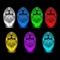Lampe 3D Religieuse La Croix de Jésus 7 couleurs LED rouge vert bleu violet jaune cyan blanc