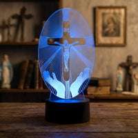 Lampe veilleuse Religieuse La Croix de Jésus décoration chambre ambiance LED