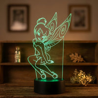 Lampe veilleuse Princesse Disney La Fée Clochette décoration chambre ambiance LED