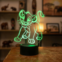 Lampe veilleuse Roi Lion Simba Bébé décoration chambre ambiance LED