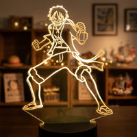 Lampe veilleuse One Piece Luffy Combat décoration chambre ambiance LED