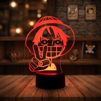 Lampe veilleuse One Piece Luffy décoration chambre ambiance LED