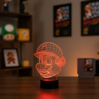 Nintendo Mario Lamp used as a night light, bedroom decor and ambient lighting