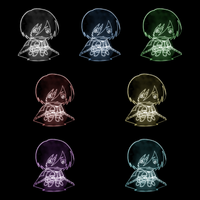 Attack on Titan Mikasa Ackerman Lamp, 7 LED colours: red, green, blue, purple, yellow, cyan, white