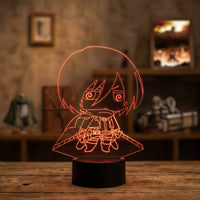 Attack on Titan Mikasa Ackerman Lamp used as a night light, bedroom decor and ambient lighting