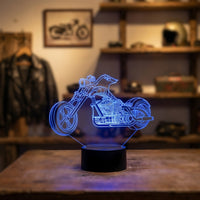 Lampe veilleuse Moto Harley Davidson Chopper décoration chambre ambiance LED