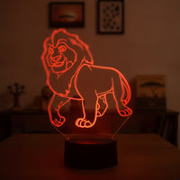 Lampe veilleuse Roi Lion Mufasa décoration chambre ambiance LED