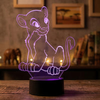 Lampe veilleuse Roi Lion Nala décoration chambre ambiance LED