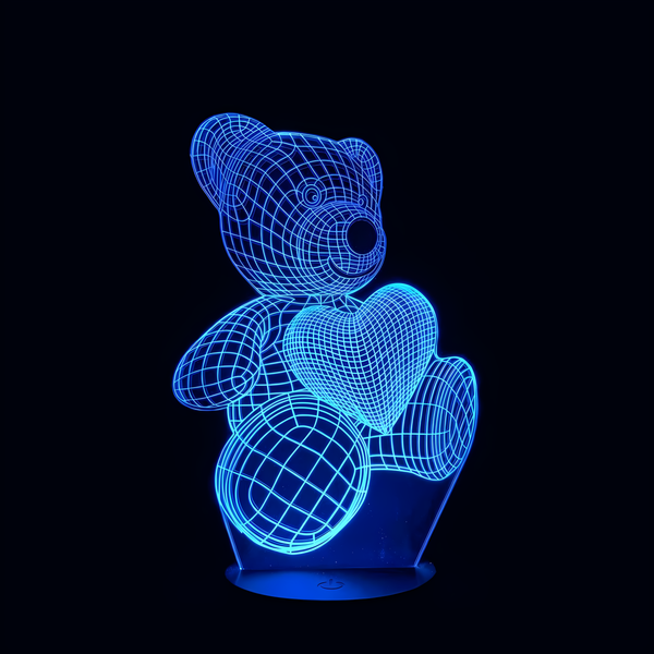 Lampe Ourson Nounours Amoureux