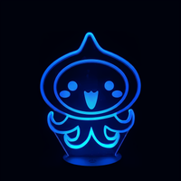Lampe 3D LED Overwatch Pachimari effet holographique fond noir