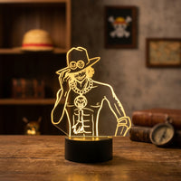 Lampe veilleuse One Piece Portgas D. Ace décoration chambre ambiance LED