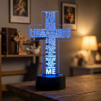 Lampe veilleuse Religieuse Psaume 23 décoration chambre ambiance LED