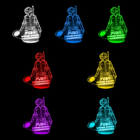 Lampe 3D Jeu Vidéo PUBG Chicken Winner 7 couleurs LED rouge vert bleu violet jaune cyan blanc