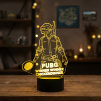 Lampe veilleuse Jeu Vidéo PUBG Chicken Winner décoration chambre ambiance LED