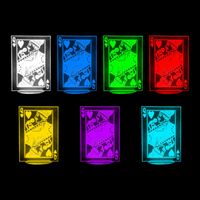 Lampe 3D Pop Culture Queen Freddie Mercury 7 couleurs LED rouge vert bleu violet jaune cyan blanc