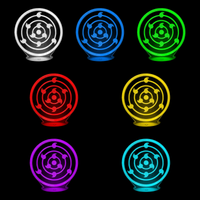Lampe 3D Naruto Rinne Sharingan 7 couleurs LED rouge vert bleu violet jaune cyan blanc