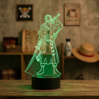 Lampe veilleuse One Piece Roronoa Zoro décoration chambre ambiance LED