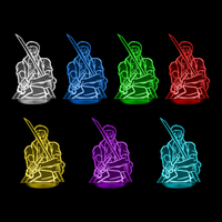 Lampe 3D One Piece Roronoa Zoro Sabre 7 couleurs LED rouge vert bleu violet jaune cyan blanc