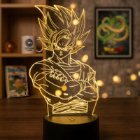 Dragon Ball Z Goku Lamp used as a night light, bedroom decor and ambient lighting