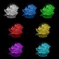 Naruto Sasuke Susanoo Lamp, 7 LED colours: red, green, blue, purple, yellow, cyan, white