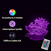 Naruto Sasuke Susanoo Lamp, specifications: remote control, 16 colours, USB or battery powered