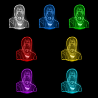 Lampe 3D Naruto Sasuke vs Itachi 7 couleurs LED rouge vert bleu violet jaune cyan blanc