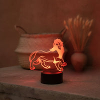 Lampe veilleuse Roi Lion Scar décoration chambre ambiance LED