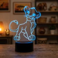 Lampe veilleuse Roi Lion Simba Enfant décoration chambre ambiance LED
