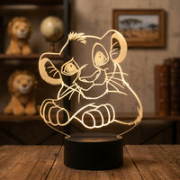 Lampe veilleuse Roi Lion Simba décoration chambre ambiance LED