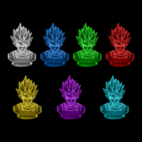 Lampe 3D Dragon Ball Z Son Goku Super Saiyan 7 couleurs LED rouge vert bleu violet jaune cyan blanc